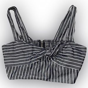 NWOT CURRENT/ELLIOTT CROPPED STRIPED TANK TOP // SIZE 1 🩶